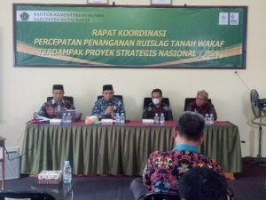 Kemenag Kubar Gelar Rakor Percepatan Penanganan Ruislag Tanah Wakaf