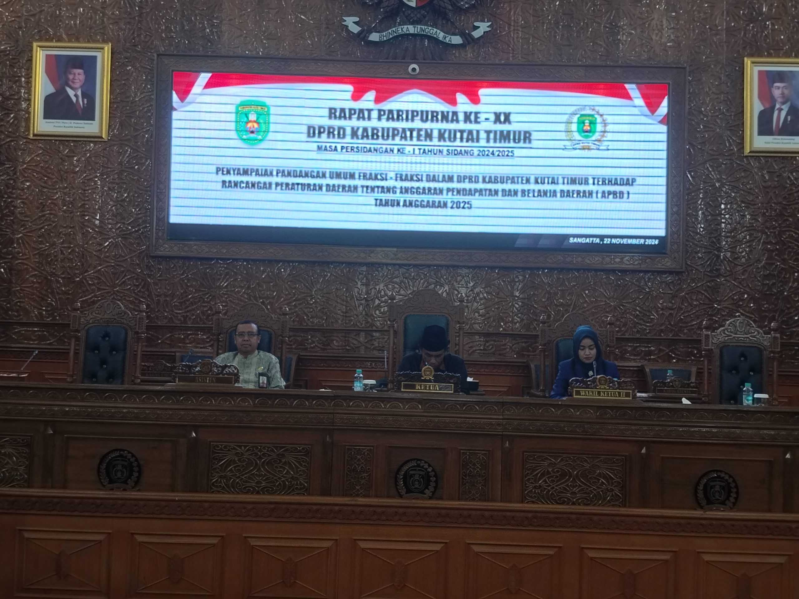 Tujuh Fraksi DPRD Kutim Sampaikan Pandangan Umum APBD 2025