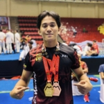 Bripda Gabriel Simorangkir Raih Emas dan Perunggu di Kapolri Cup VI Cabor Taekondo