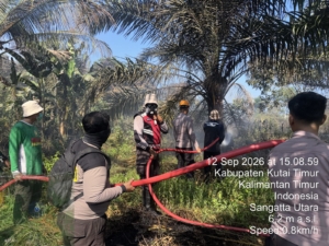 Sempat Hanguskan 1 Hektare Lahan di Sangatta Utara, Api Akhirnya Berhasil Dipadamkan