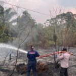 Kebakaran Lahan di Desa Karya Bhakti Kutim Berhasil Dipadamkan, Diduga Akibat Puntung Rokok
