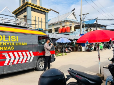 Sisir Pasar dan Jalan Protokol, Satbinmas Polres Kutim Ingatkan Bahaya Premanisme, Narkoba hingga Karhutla