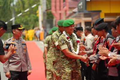 Danbrigif TP 32/Mangkalihat Sambangi Polres Kutim, Perkuat Sinergi TNI–Polri
