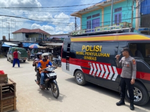 Satbinmas Polres Kutim Gencarkan Penling di Pasar dan Ruas Jalan, Warga Diingatkan Waspada Narkoba hingga Karhutla